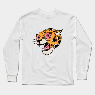 Cheetah Flower Eyes Long Sleeve T-Shirt